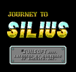 Journey to Silius (USA) Title Screen